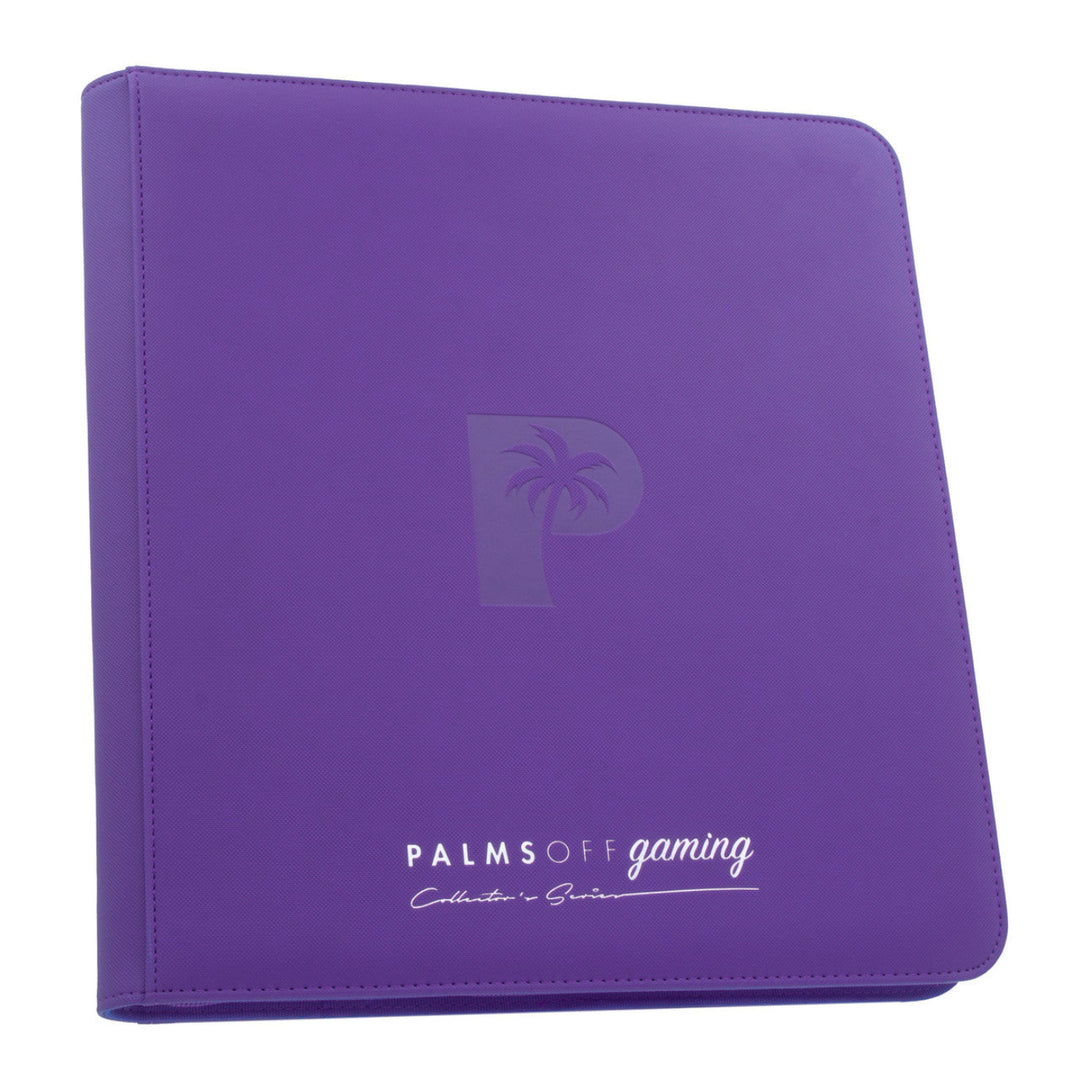 POCKET GAMES - Palms Off Gaming: Collector’s Series 12 Pocket Zip Trading Card Binder Purple TCG Accessories