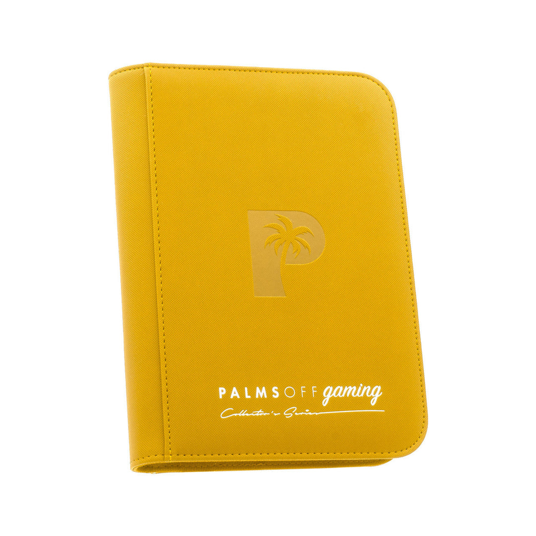 POCKET GAMES - Palms Off Gaming: Collector’s Series 4 Pocket Zip Trading Card Binder Yellow TCG Accessories