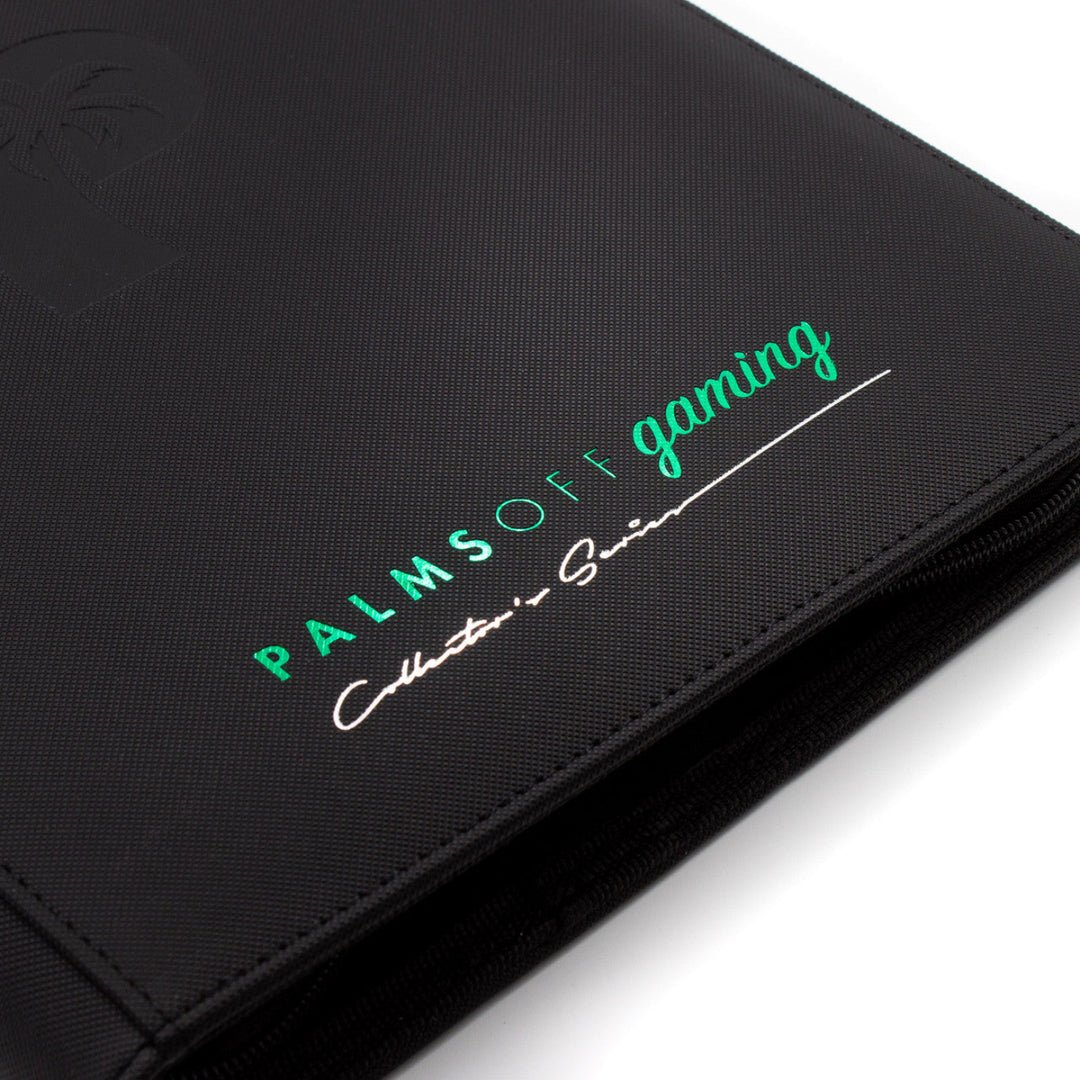 POCKET GAMES - Palms Off Gaming: Collector’s Series 9 Pocket Zip Trading Card Binder Black TCG Accessories
