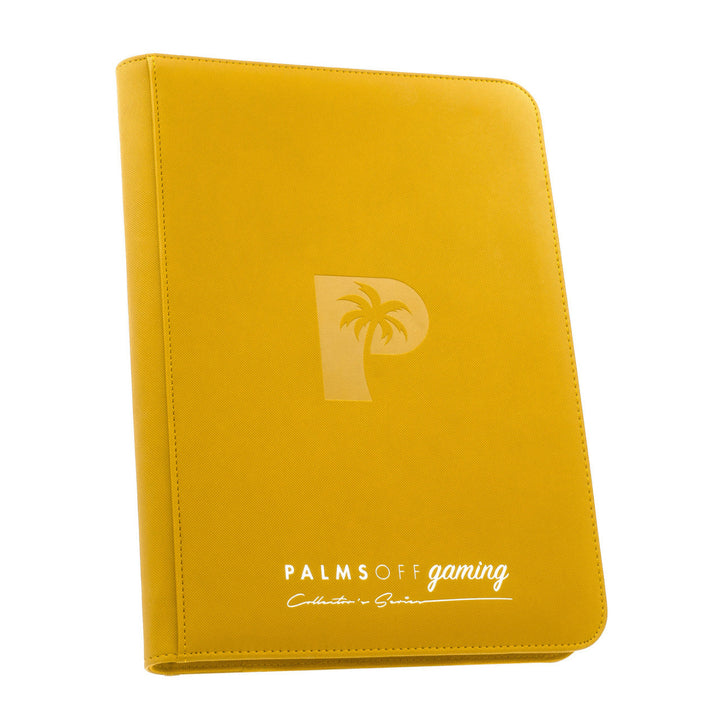POCKET GAMES - Palms Off Gaming: Collector’s Series 9 Pocket Zip Trading Card Binder Yellow TCG Accessories