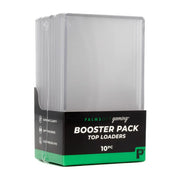 Pack of Palms of gaming booster pack top loaders on a white background
