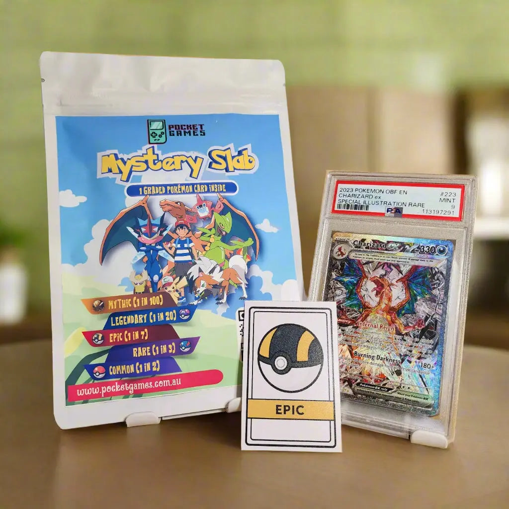 POCKET GAMES - Mystery Slab – Graded Pokémon Card (1 per pack) Default Title Mystery