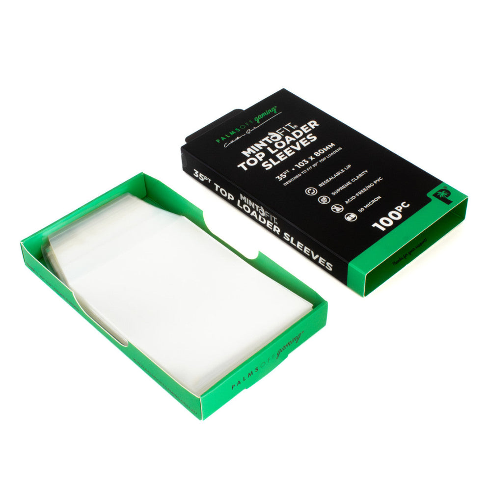 Palms Off Gaming – MintFit Top Loader Sleeves (35pt, 100 Pack)