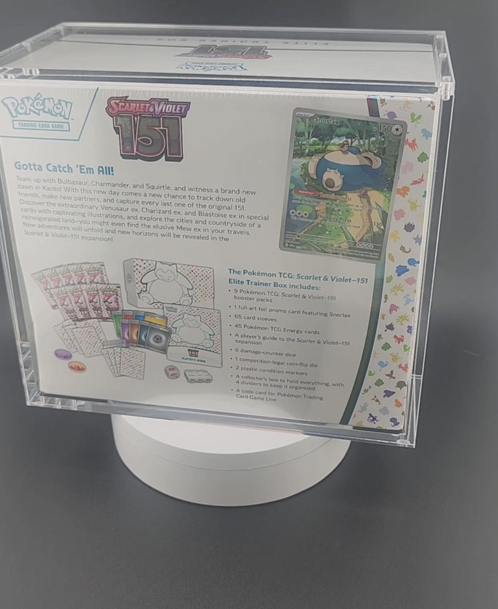 Pocket Games Premium Acrylic Display Case – Pokémon Elite Trainer Box (ETB)