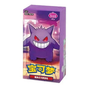 Pokémon trading card game packaging with a purple character on a white background